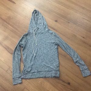 J. Crew Striped Light hooded top